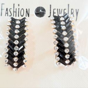 Rhinestone/crystal clip earrings